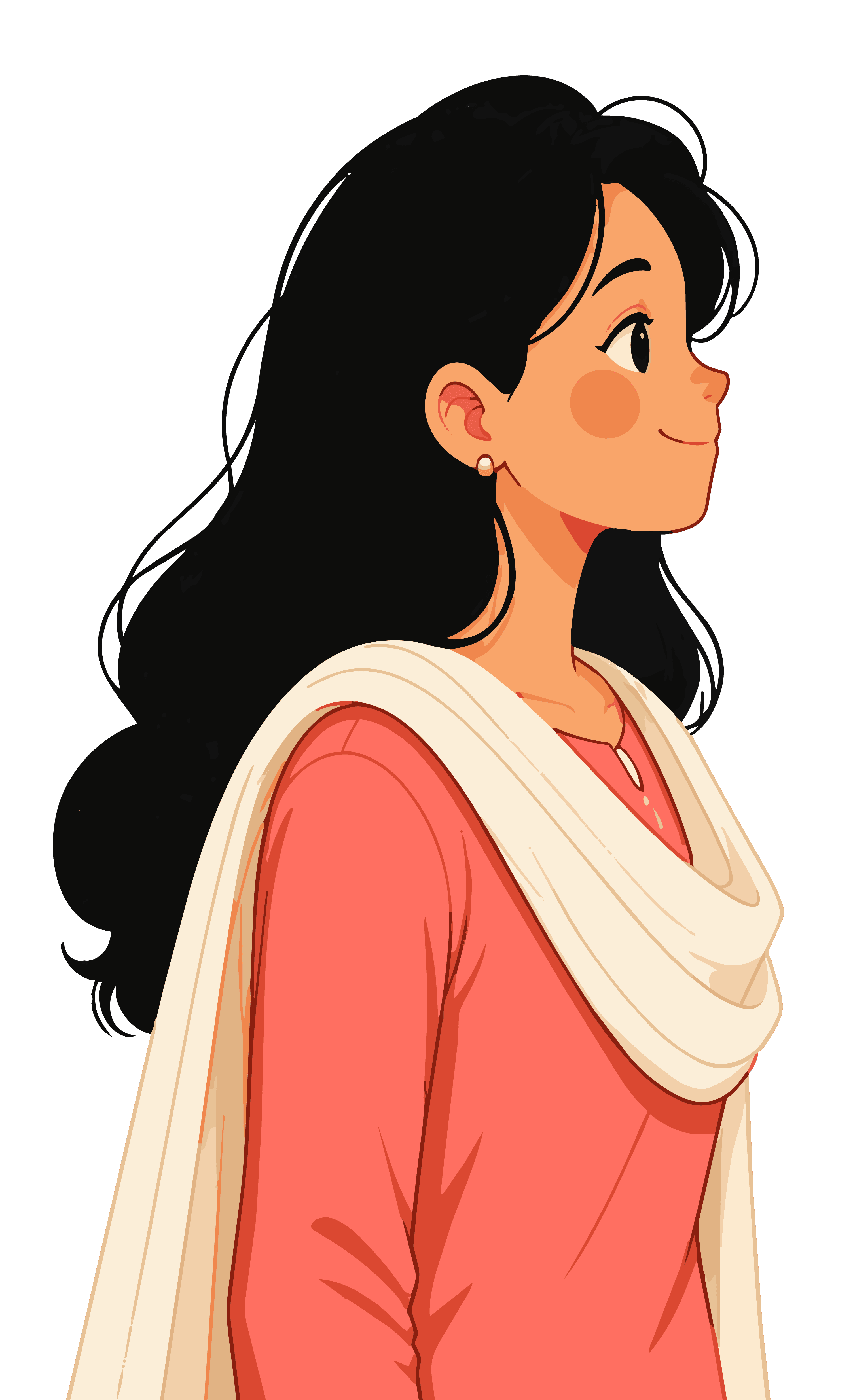 A HUGGED parent character looking reassured