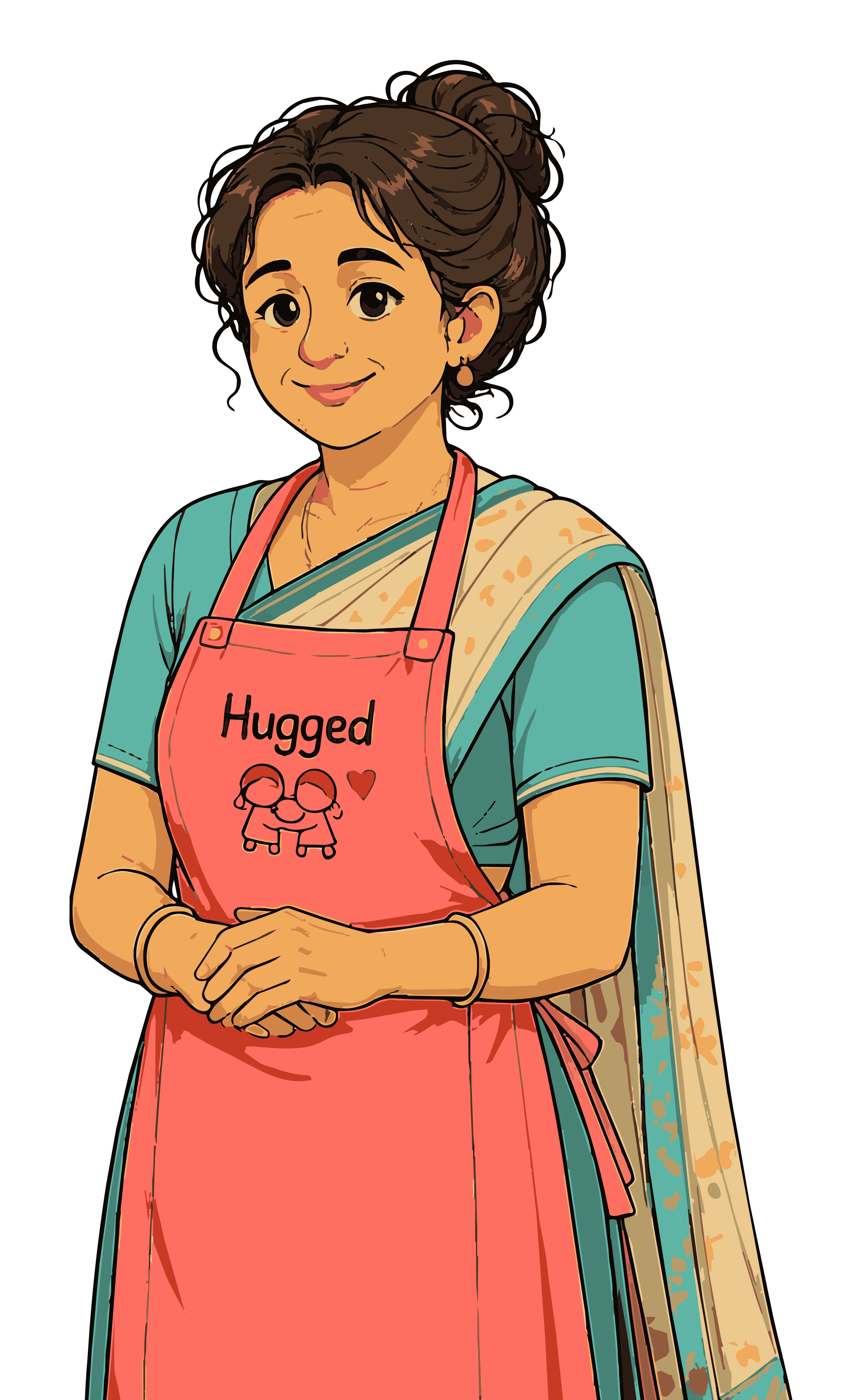 A HUGGED caregiver character offering support
